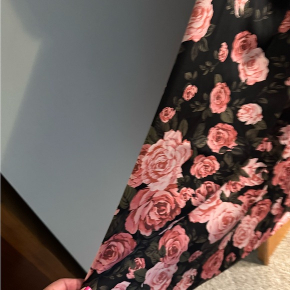 Black and Pink Long Sleeve Gown for Wedding Guests-Anthropology-BHLDN - Picture 5 of 6